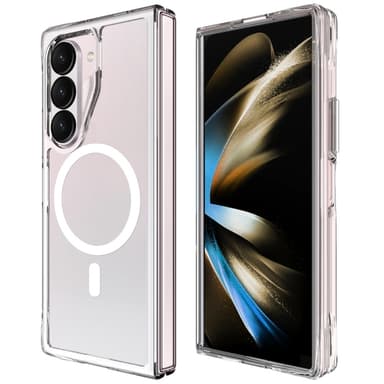 För Samsung Galaxy Z Fold6 5G Skal Kompatibelt med MagSafe Transparent Mobilskal