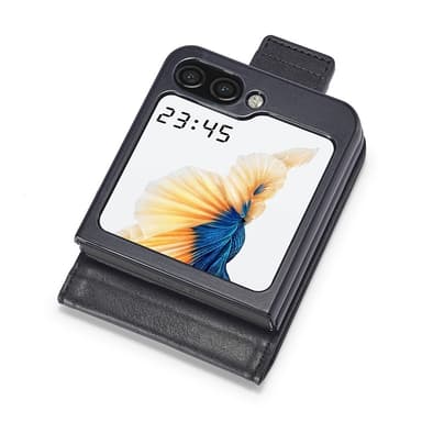 LC.IMEEKE för Samsung Galaxy Z Flip6 5G Mobilskal med Kortfack i PU-läder - Svart