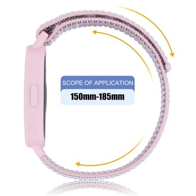 För Huawei Band 8/9 Nylon klockarmband integrerat skyddsfodral