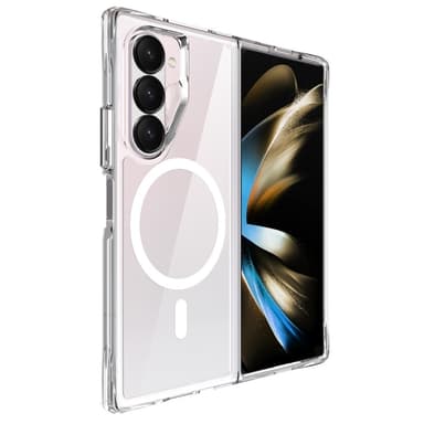 För Samsung Galaxy Z Fold6 5G Skal Kompatibelt med MagSafe Transparent Mobilskal