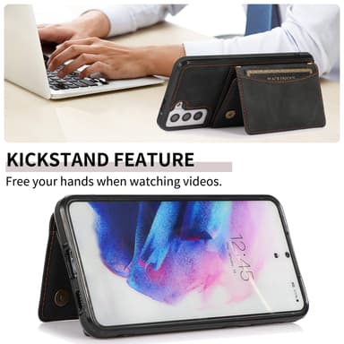 Tri-Fold PU-läderplånboksfodral med korthållare för Samsung Samsung S2
