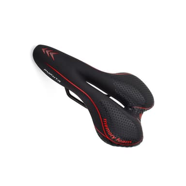 Memory Foam cykelsadel Svart+röd