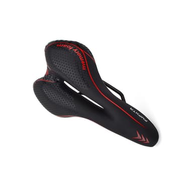 Memory Foam cykelsadel Svart+röd