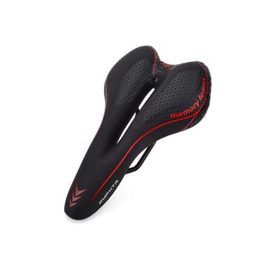Memory Foam cykelsadel Svart+röd
