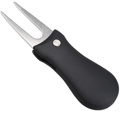 Golf Divot Tool med bollmarkör Svart
