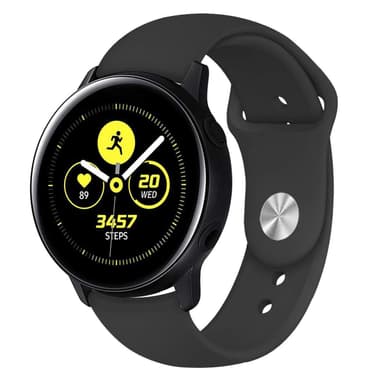 Silikonarmband för Samsung Galaxy Watch Active Svart 22 mm