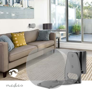Nedis Högtalar Fäste | Kompatibel med: Sonos® Era300 | Vägg | 5 kg | Tilt / Vridning | Går att tilta | Roterbar | ABS / Metall | Svart
