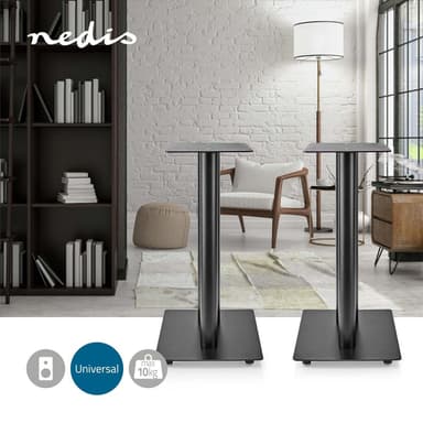 Nedis Högtalar Fäste | Kompatibel med: Universell | Golv | 10 kg | Fast | Stål | Svart