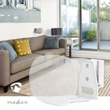 Nedis Högtalar Fäste | Kompatibel med: Sonos® Era300 | Vägg | 5 kg | Tilt / Vridning | Går att tilta | Roterbar | ABS / Metall | Vit