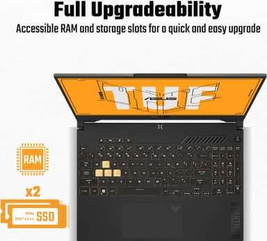 Asus TUF Gaming FX507 i7-13H/16/512/4060/15.6" bärbar dator för gaming