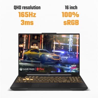 Asus TUF Gaming 16 R9-7HX/16/1024/4060 16” bärbar dator för gaming