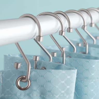 S-formade hängkrokar duschdraperikrokar 12-pack, Duschdraperitillbehör