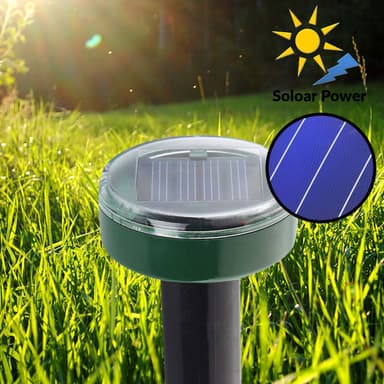 Ultraljud mullvadschockare / skadedjursskrämma med solcell 2-pack