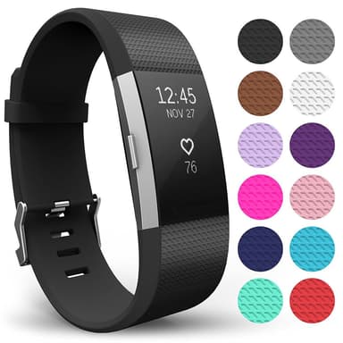 Fitbit Charge 2 armband Svart S