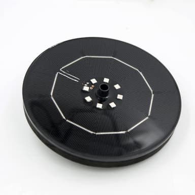 Solcellsfontän Vattenfontän med batteri 16 cm