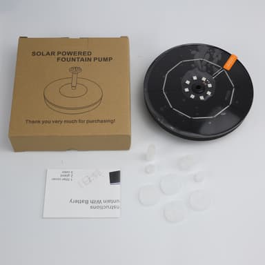 Solcellsfontän Vattenfontän med batteri 16 cm