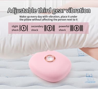 Vibrerande väckarklocka med snooze-funktion Lila