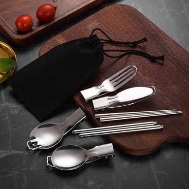 Vikbart bestickset 5 delar Silver