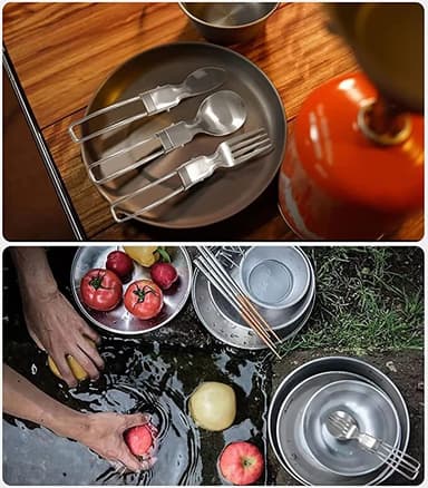 Vikbart bestickset 5 delar Silver