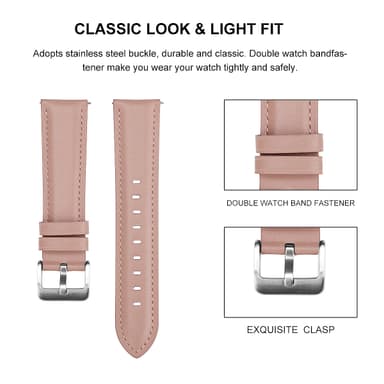 Läderarmband för Samsung Galaxy Watch 3 Rosa