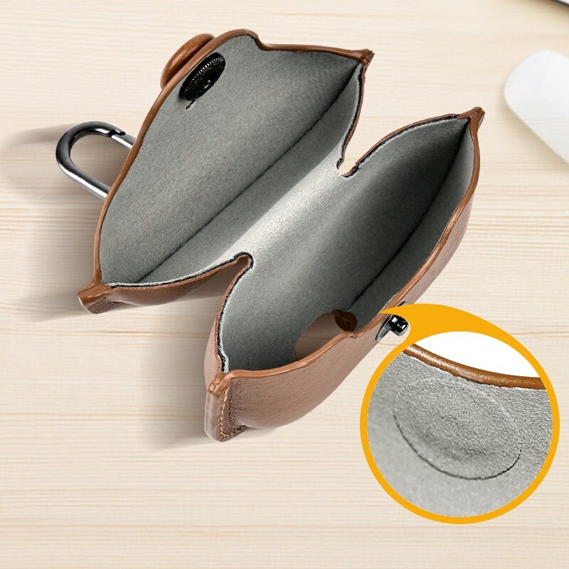 PU skyddsfodral anti-repa med krok för AirPods. Svart Airpods 3