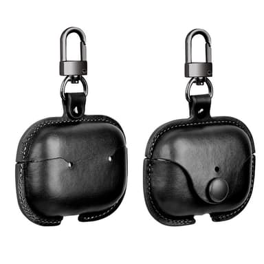 PU skyddsfodral anti-repa med krok för AirPods. Svart Airpods 3