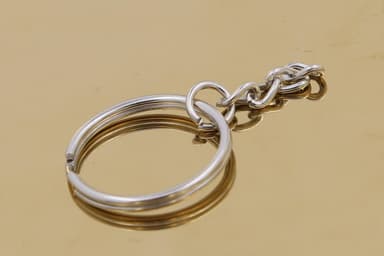 50-pack nyckelringar kort kedja 25 mm Silver