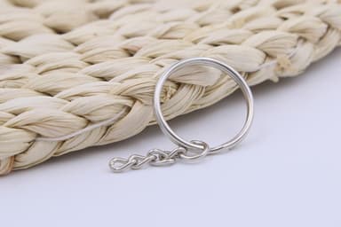 50-pack nyckelringar kort kedja 25 mm Silver