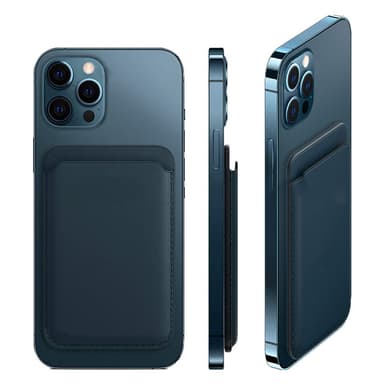 Magnetisk korthållare för iPhone 12/13-serien PU-läder Svart