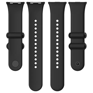 Silikonarmband med skyddsfodral för Xiaomi Band 8 Pro Svart