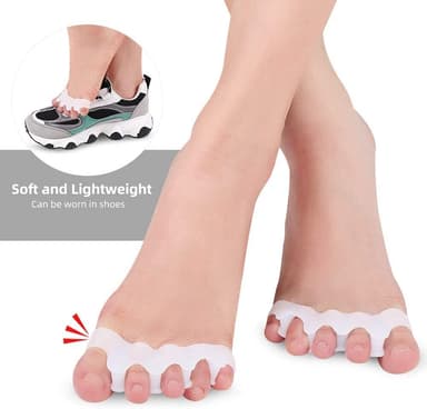 Tåavskiljare för Hallux valgus 1 par Vit