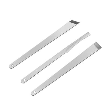 Pedikyrset med 6 st redskap för fotvård Silver