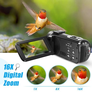 Videokamera 2,7K/36MP/16x zoom/IR night vision