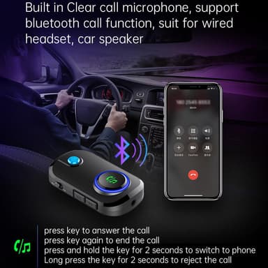Trådlös Bluetooth sändare/mottagare handsfree AUX
