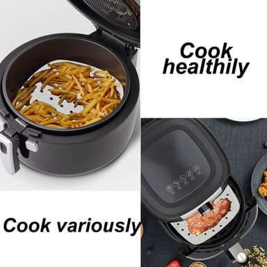 Air Fryer för engångsbruk, pappersliner non-stick 200-pack Vit 20.5 cm