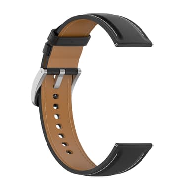 Klockarmband Äkta läder Svart 20 mm