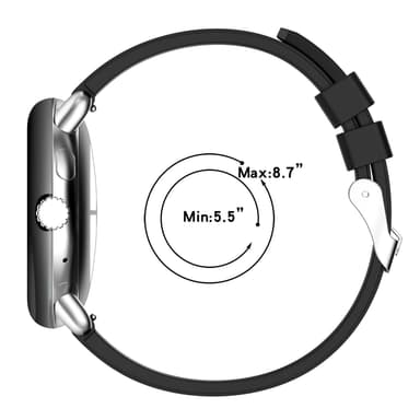 Byte av silikonarmbandsrem som är kompatibelt för Google Pixel Watch 1