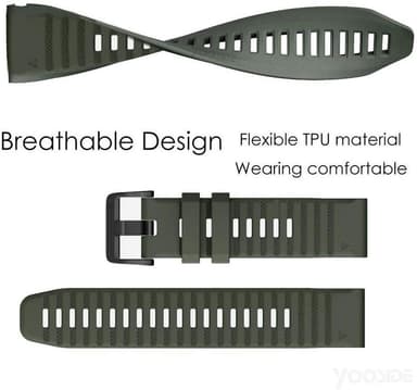 Garmin Fenix armband silikon Army green