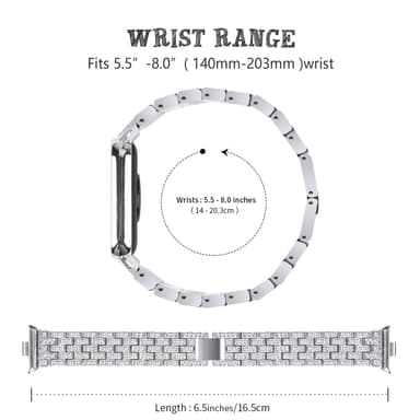 Klockarmband i rostfritt stål för Xiaomi 8 Pro Silver
