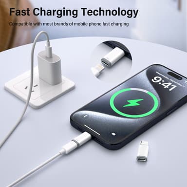 Lightning (hona) till USB-C (hane) adapter