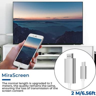 USB-C till HDMI kabel 4K  (2 meter) Vit