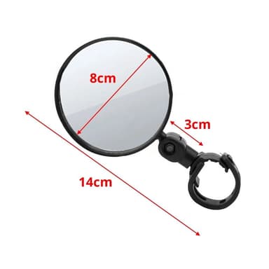 Justerbara cykelspeglar backspeglar 2-pack Svart