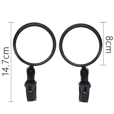 Justerbara cykelspeglar backspeglar 2-pack Svart