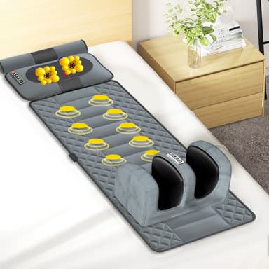 Massagematta med värmekuddar för helkroppssmassage