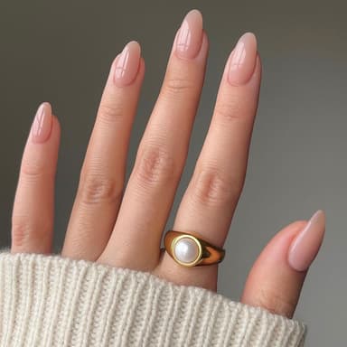 Tryck på falska naglar, gue on nails kit med nagellim Rosa