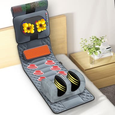 Massagematta med värmekuddar för helkroppssmassage