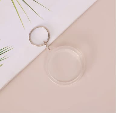 Genomskinlig 25-delad uppsättning av nyckelring med fotoram med delad
