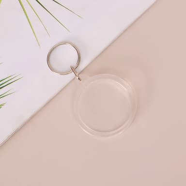 Genomskinlig 25-delad uppsättning av nyckelring med fotoram med delad