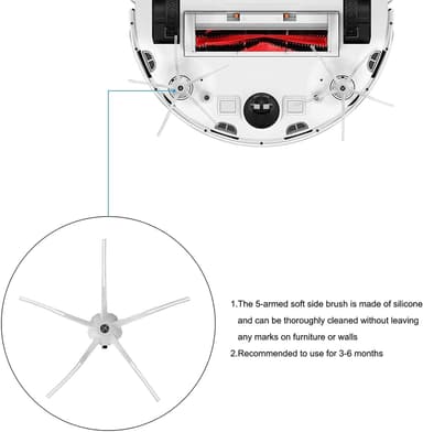 Tillbehör till Xiaomi Roborock S5/S6 robotdammsugare 23 delar