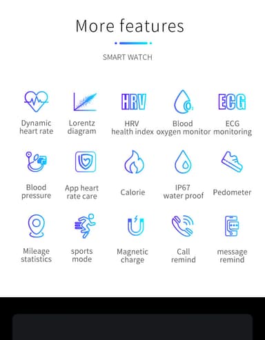 Smartklocka med blodtryck och hjärtfrekvensmätare